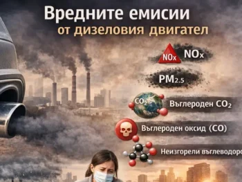 Вредните емисии от дизеловия двигател
